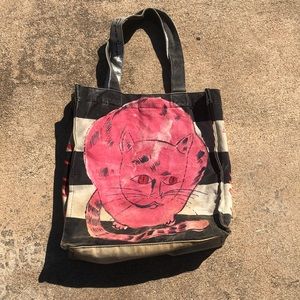 Andy Warhol cat tote bag